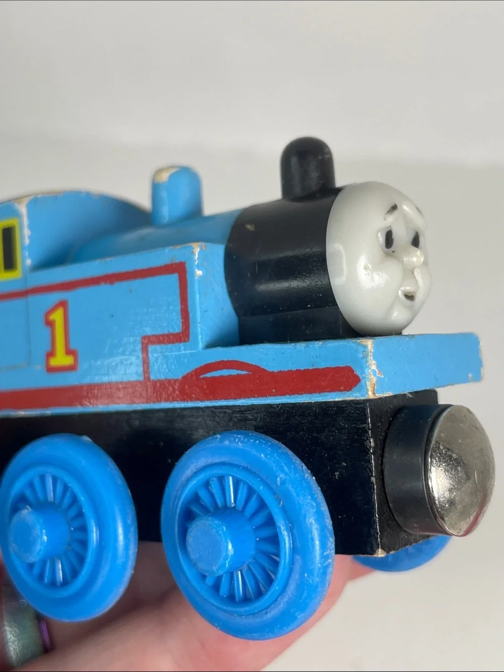 Hard at Work Sad Face THOMAS #1 Tank Engine Himself Wooden Railway Train 1998